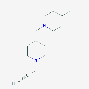 molecular formula C15H26N2 B2721278 4-甲基-1-[(1-丙-2-炔基哌啶-4-基)甲基]哌啶 CAS No. 1240971-32-7