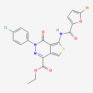 molecular formula C20H13BrClN3O5S B2721288 Ethyl 5-(5-bromofuran-2-carboxamido)-3-(4-chlorophenyl)-4-oxo-3,4-dihydrothieno[3,4-d]pyridazine-1-carboxylate CAS No. 851950-91-9