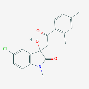 molecular formula C19H18ClNO3 B272129 5-chloro-3-[2-(2,4-dimethylphenyl)-2-oxoethyl]-3-hydroxy-1-methyl-1,3-dihydro-2H-indol-2-one 