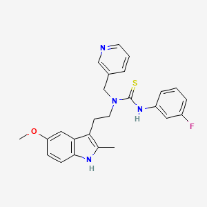 3-(3-fluorophenyl)-1-[2-(5-methoxy-2-methyl-1H-indol-3-yl)ethyl]-1-(pyridin-3-ylmethyl)thiourea