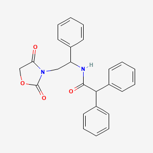 molecular formula C25H22N2O4 B2721302 N-(2-(2,4-dioxooxazolidin-3-yl)-1-phenylethyl)-2,2-diphenylacetamide CAS No. 2034564-41-3