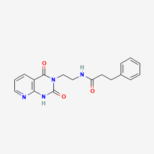 N-(2-(2,4-dioxo-1,2-dihydropyrido[2,3-d]pyrimidin-3(4H)-yl)ethyl)-3-phenylpropanamide