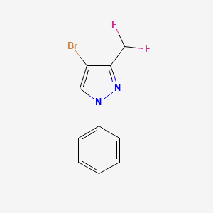 molecular formula C10H7BrF2N2 B2721322 4-Bromo-3-(difluoromethyl)-1-phenylpyrazole CAS No. 2248406-43-9