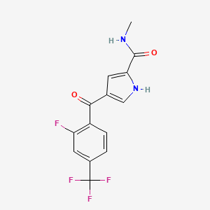 molecular formula C14H10F4N2O2 B2721329 4-[2-氟-4-(三氟甲基)苯甲酰]-N-甲基-1H-吡咯-2-甲酰胺 CAS No. 241146-91-8