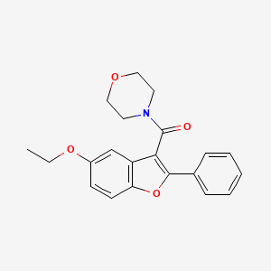 molecular formula C21H21NO4 B2721330 (5-Ethoxy-2-phenyl-1-benzofuran-3-yl)(morpholin-4-yl)methanone CAS No. 433700-44-8