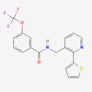 N-((2-(thiophen-2-yl)pyridin-3-yl)methyl)-3-(trifluoromethoxy)benzamide