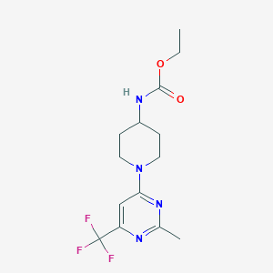 Ethyl (1-(2-methyl-6-(trifluoromethyl)pyrimidin-4-yl)piperidin-4-yl)carbamate