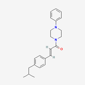 molecular formula C23H28N2O B2721427 3-(4-异丁基苯基)-1-(4-苯基哌嗪基)-2-丙烯-1-酮 CAS No. 329778-16-7