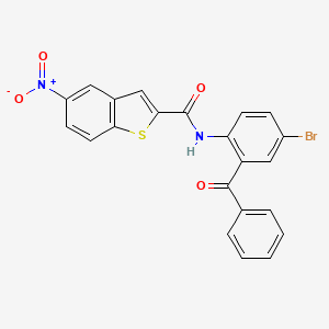 N-(2-benzoyl-4-bromophenyl)-5-nitro-1-benzothiophene-2-carboxamide