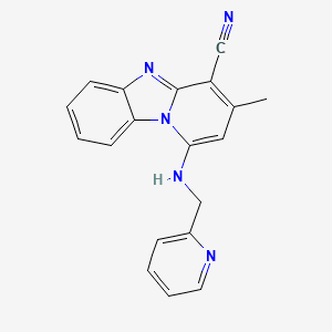 3-Methyl-1-(pyridin-2-ylmethylamino)pyrido[1,2-a]benzimidazole-4-carbonitrile