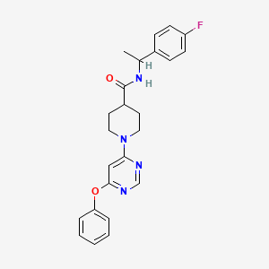 N-[1-(4-fluorophenyl)ethyl]-1-(6-phenoxypyrimidin-4-yl)piperidine-4-carboxamide