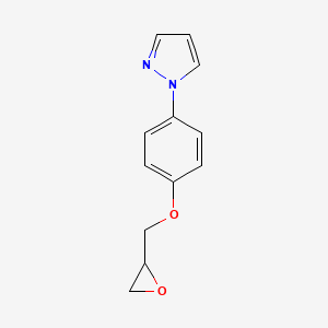 molecular formula C12H12N2O2 B2721451 1-[4-(Oxiran-2-ylmethoxy)phenyl]pyrazole CAS No. 2411271-75-3