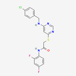 2-((6-((4-chlorobenzyl)amino)pyrimidin-4-yl)thio)-N-(2,4-difluorophenyl)acetamide