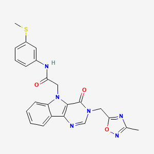 molecular formula C23H20N6O3S B2721466 1-异丁酰-3,3-二甲基-N-(4-甲基苯甲基)吲哚-5-磺酰胺 CAS No. 1115888-60-2