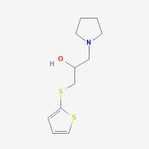 molecular formula C11H17NOS2 B2721469 1-tetrahydro-1H-pyrrol-1-yl-3-(2-thienylthio)propan-2-ol CAS No. 648427-27-4