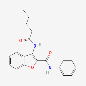 molecular formula C20H20N2O3 B2721472 3-pentanamido-N-phenylbenzofuran-2-carboxamide CAS No. 887884-07-3