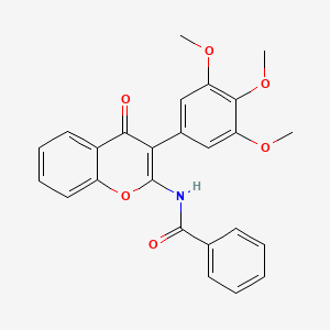 molecular formula C25H21NO6 B2721475 N-[4-氧代-3-(3,4,5-三甲氧基苯基)香豆素-2-基]苯甲酰胺 CAS No. 883953-71-7