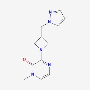 1-Methyl-3-[3-(pyrazol-1-ylmethyl)azetidin-1-yl]pyrazin-2-one