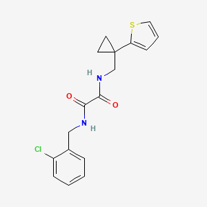 N1-(2-chlorobenzyl)-N2-((1-(thiophen-2-yl)cyclopropyl)methyl)oxalamide