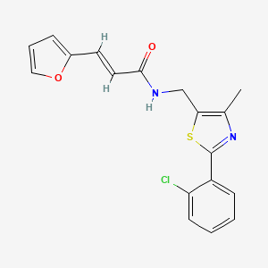 (E)-N-((2-(2-chlorophenyl)-4-methylthiazol-5-yl)methyl)-3-(furan-2-yl)acrylamide