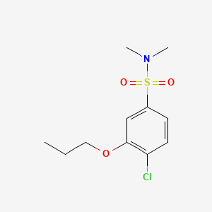 molecular formula C11H16ClNO3S B2721503 4-chloro-N,N-dimethyl-3-propoxybenzenesulfonamide CAS No. 914245-62-8