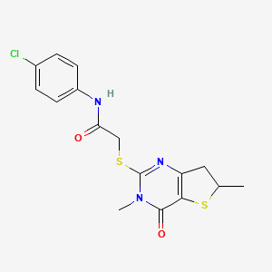 N-(4-chlorophenyl)-2-((3,6-dimethyl-4-oxo-3,4,6,7-tetrahydrothieno[3,2-d]pyrimidin-2-yl)thio)acetamide