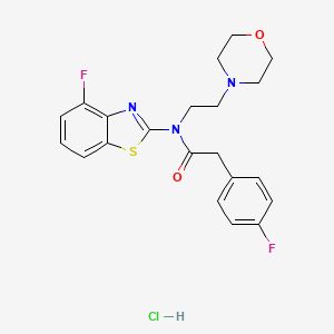 molecular formula C21H22ClF2N3O2S B2721563 N-(4-fluorobenzo[d]thiazol-2-yl)-2-(4-fluorophenyl)-N-(2-morpholinoethyl)acetamide hydrochloride CAS No. 1215851-67-4