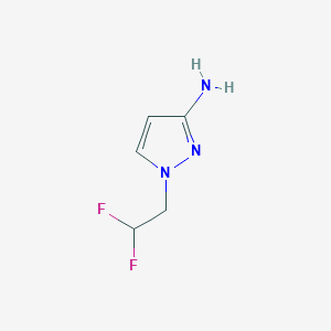 molecular formula C5H7F2N3 B2721564 1-(2,2-difluoroethyl)-1H-pyrazol-3-amine CAS No. 1006462-38-9