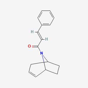 molecular formula C16H17NO B2721569 (E)-1-((1R,5S)-8-azabicyclo[3.2.1]oct-2-en-8-yl)-3-phenylprop-2-en-1-one CAS No. 1798408-72-6