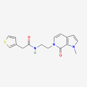 molecular formula C16H17N3O2S B2721574 N-(2-(1-甲基-7-氧代-1H-吡咯并[2,3-c]吡啶-6(7H)-基)乙基)-2-(噻吩-3-基)乙酰胺 CAS No. 2034460-50-7