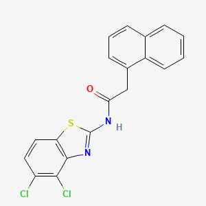 molecular formula C19H12Cl2N2OS B2721584 盐酸N-(4,5-二氯苯并[d]噻唑-2-基)-2-(萘-1-基)乙酰胺 CAS No. 868230-88-0