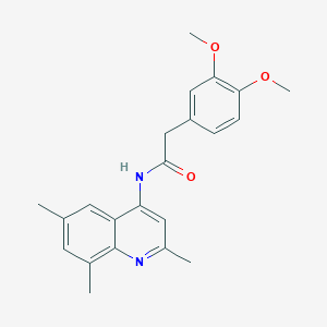 molecular formula C22H24N2O3 B2721589 2-(3,4-二甲氧基苯基)-N-(2,6,8-三甲基喹啉-4-基)乙酰胺 CAS No. 946204-38-2