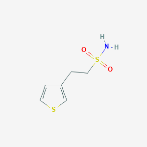 molecular formula C6H9NO2S2 B2721590 2-(Thiophen-3-yl)ethane-1-sulfonamide CAS No. 257889-67-1