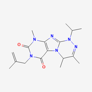 molecular formula C17H24N6O2 B2721599 1-isopropyl-3,4,9-trimethyl-7-(2-methylallyl)-1,4-dihydro-[1,2,4]triazino[3,4-f]purine-6,8(7H,9H)-dione CAS No. 923443-10-1