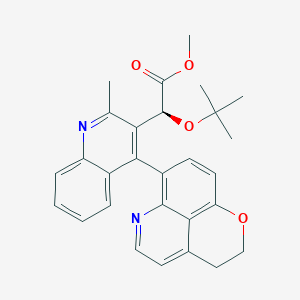 molecular formula C28H28N2O4 B2721607 (S)-甲基-2-(叔丁氧基)-2-((R)-4-(2,3-二氢吡喃[4,3,2-de]喹啉-7-基)-2-甲基喹啉-3-基)乙酸酯 CAS No. 1402714-51-5