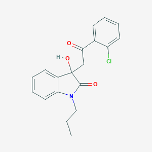 molecular formula C19H18ClNO3 B272161 3-[2-(2-chlorophenyl)-2-oxoethyl]-3-hydroxy-1-propyl-1,3-dihydro-2H-indol-2-one 