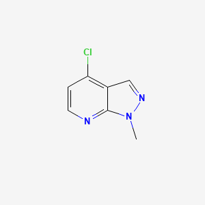 molecular formula C7H6ClN3 B2721610 4-氯-1-甲基-1H-吡唑并[3,4-b]吡啶 CAS No. 1268520-92-8