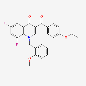 molecular formula C26H21F2NO4 B2721612 3-(4-Ethoxybenzoyl)-6,8-difluoro-1-[(2-methoxyphenyl)methyl]quinolin-4-one CAS No. 866016-81-1