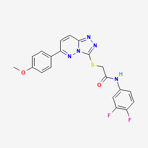 molecular formula C20H15F2N5O2S B2721614 N-(3,4-difluorophenyl)-2-((6-(4-methoxyphenyl)-[1,2,4]triazolo[4,3-b]pyridazin-3-yl)thio)acetamide CAS No. 894054-87-6