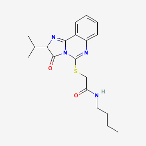 molecular formula C19H24N4O2S B2721616 N-butyl-2-[(2-isopropyl-3-oxo-2,3-dihydroimidazo[1,2-c]quinazolin-5-yl)thio]acetamide CAS No. 958719-14-7