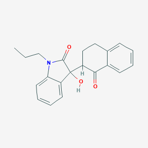 molecular formula C21H21NO3 B272162 3-hydroxy-3-(1-oxo-1,2,3,4-tetrahydronaphthalen-2-yl)-1-propyl-1,3-dihydro-2H-indol-2-one 
