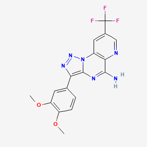 3-(3,4-Dimethoxyphenyl)-8-(trifluoromethyl)pyrido[2,3-e][1,2,3]triazolo[1,5-a]pyrimidin-5-amine