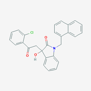 molecular formula C27H20ClNO3 B272164 3-[2-(2-chlorophenyl)-2-oxoethyl]-3-hydroxy-1-(naphthalen-1-ylmethyl)-1,3-dihydro-2H-indol-2-one 