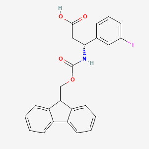 molecular formula C24H20INO4 B2721649 (3R)-3-(9H-芴-9-基甲氧羰基氨基)-3-(3-碘苯基)丙酸 CAS No. 1366505-88-5