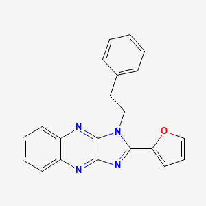 molecular formula C21H16N4O B2721660 2-(呋喃-2-基)-1-(2-苯乙基)-1H-咪唑并[4,5-b]喹噁啉 CAS No. 840459-01-0