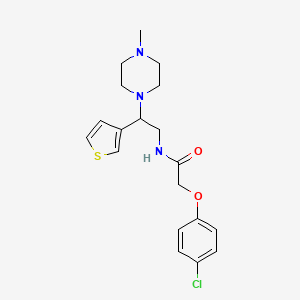 B2721662 2-(4-chlorophenoxy)-N-(2-(4-methylpiperazin-1-yl)-2-(thiophen-3-yl)ethyl)acetamide CAS No. 946373-73-5