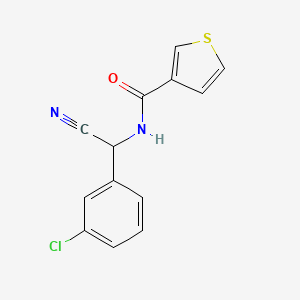 B2721666 N-[(3-chlorophenyl)(cyano)methyl]thiophene-3-carboxamide CAS No. 1333806-10-2