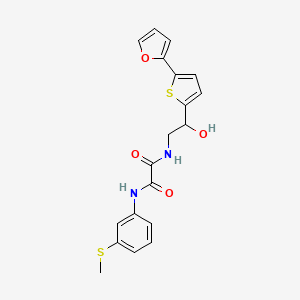 B2721672 N-{2-[5-(furan-2-yl)thiophen-2-yl]-2-hydroxyethyl}-N'-[3-(methylsulfanyl)phenyl]ethanediamide CAS No. 2320926-82-5