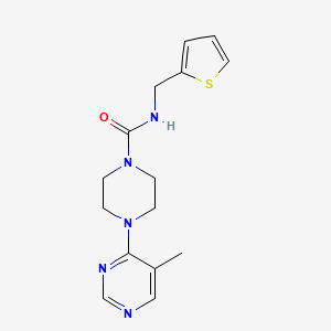 molecular formula C15H19N5OS B2721674 4-(5-甲基嘧啶-4-基)-N-(噻吩-2-基甲基)哌嗪-1-甲酰胺 CAS No. 1428374-89-3
