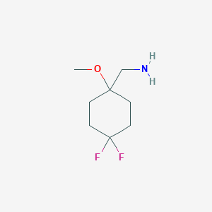 molecular formula C8H15F2NO B2721678 (4,4-二氟-1-甲氧基环己基)甲胺 CAS No. 1941174-37-3